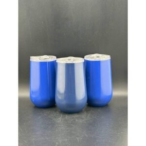 Member's Mark Insulated Wine Tumbler Set 3pc Blue Stainless Steel - G02 (12)